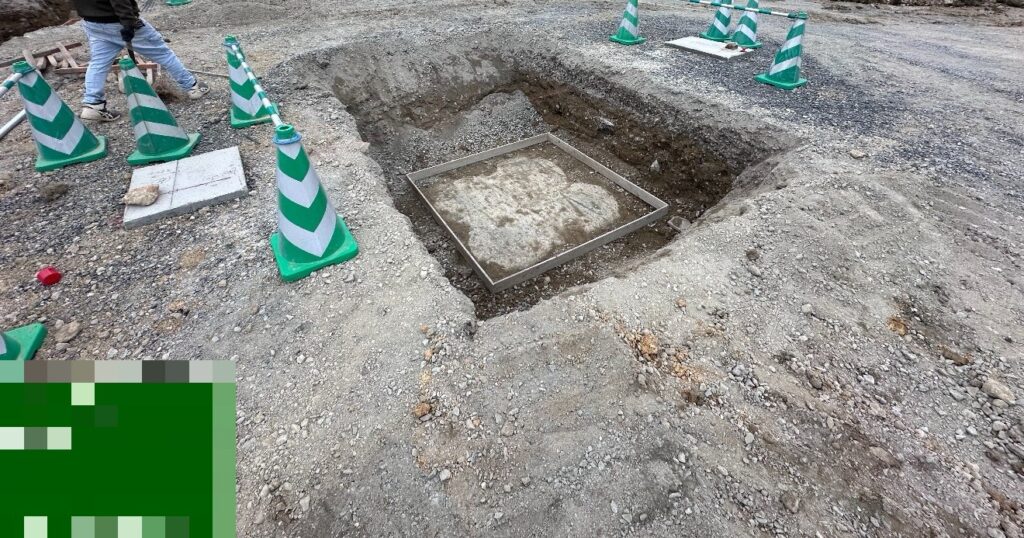 基礎の掘削状況