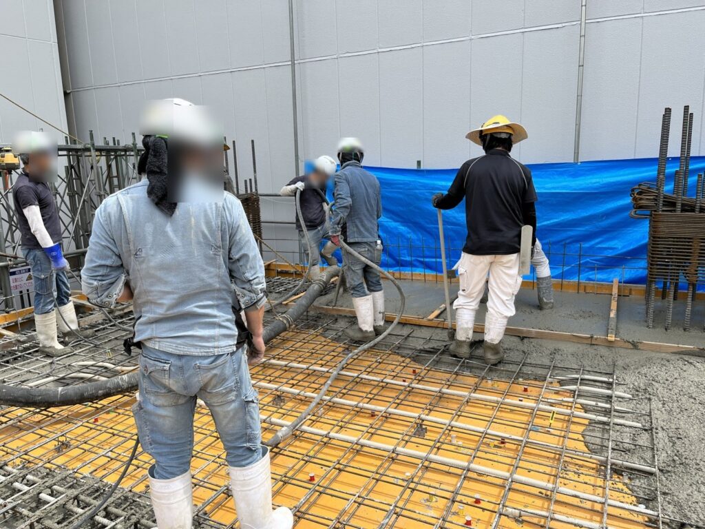 RC躯体のコンクリート打設状況